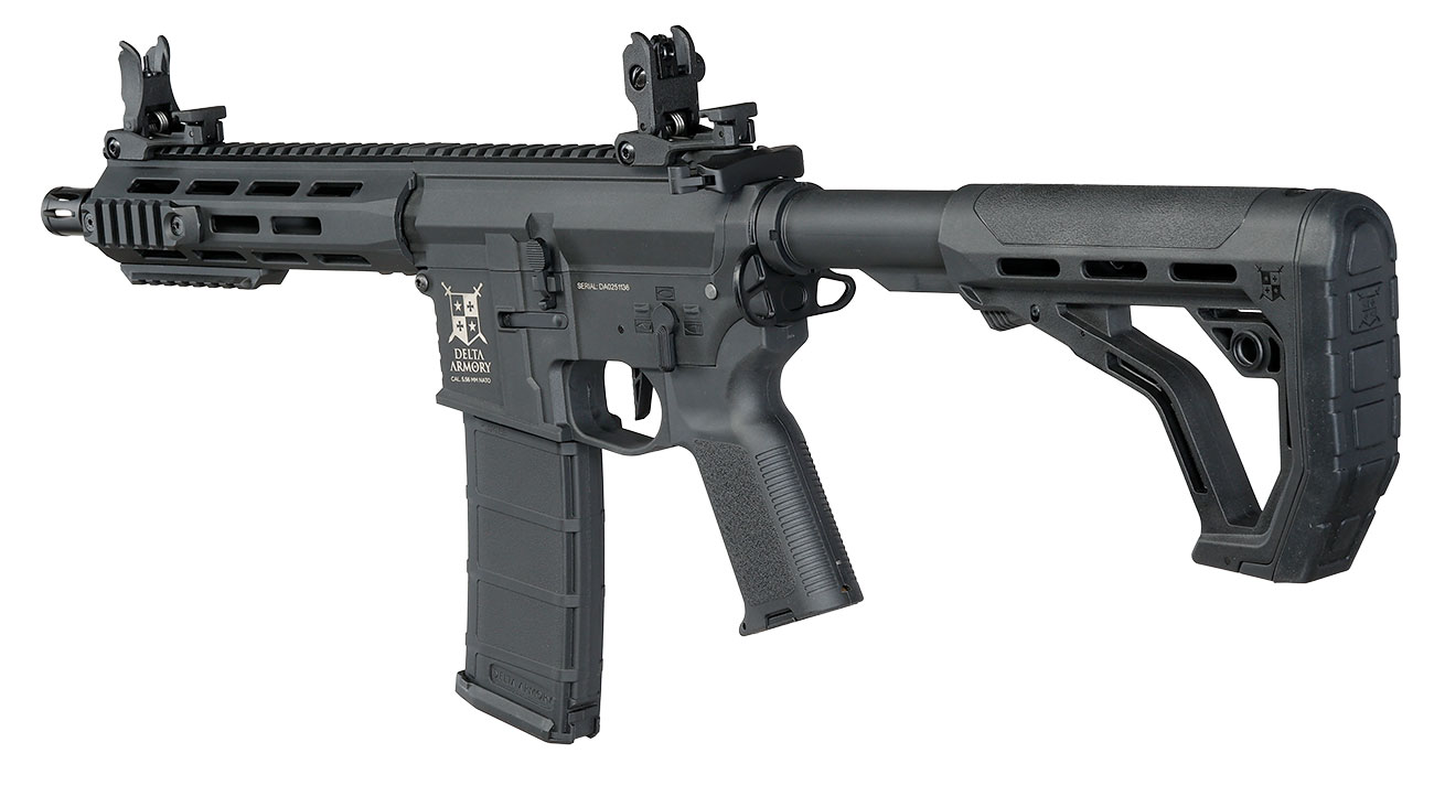 Delta Armory M4 AR15 Charlie M-LOK 8 Zoll Eagle ETU Mosfet S-AEG 6mm BB schwarz Bild 11