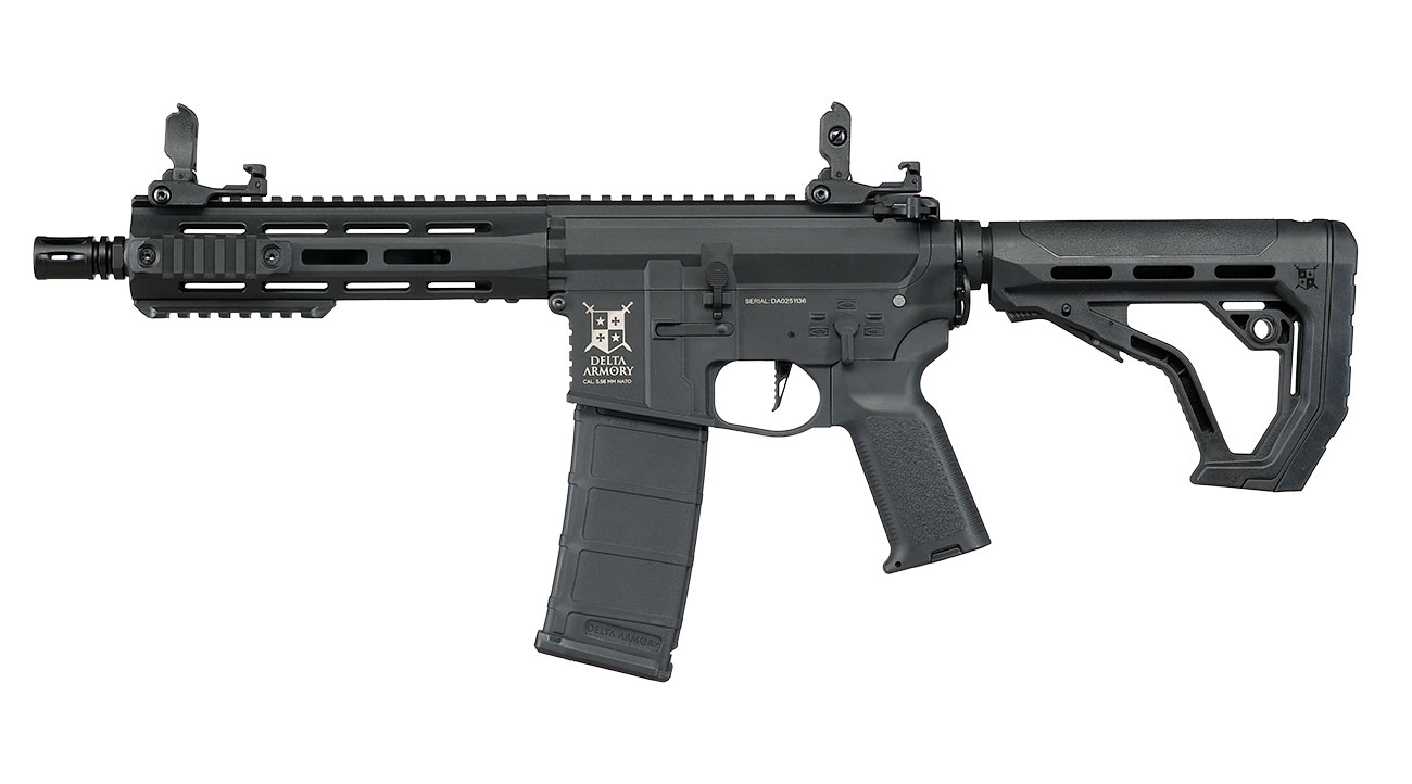 Delta Armory M4 AR15 Charlie M-LOK 8 Zoll Eagle ETU Mosfet S-AEG 6mm BB schwarz Bild 2