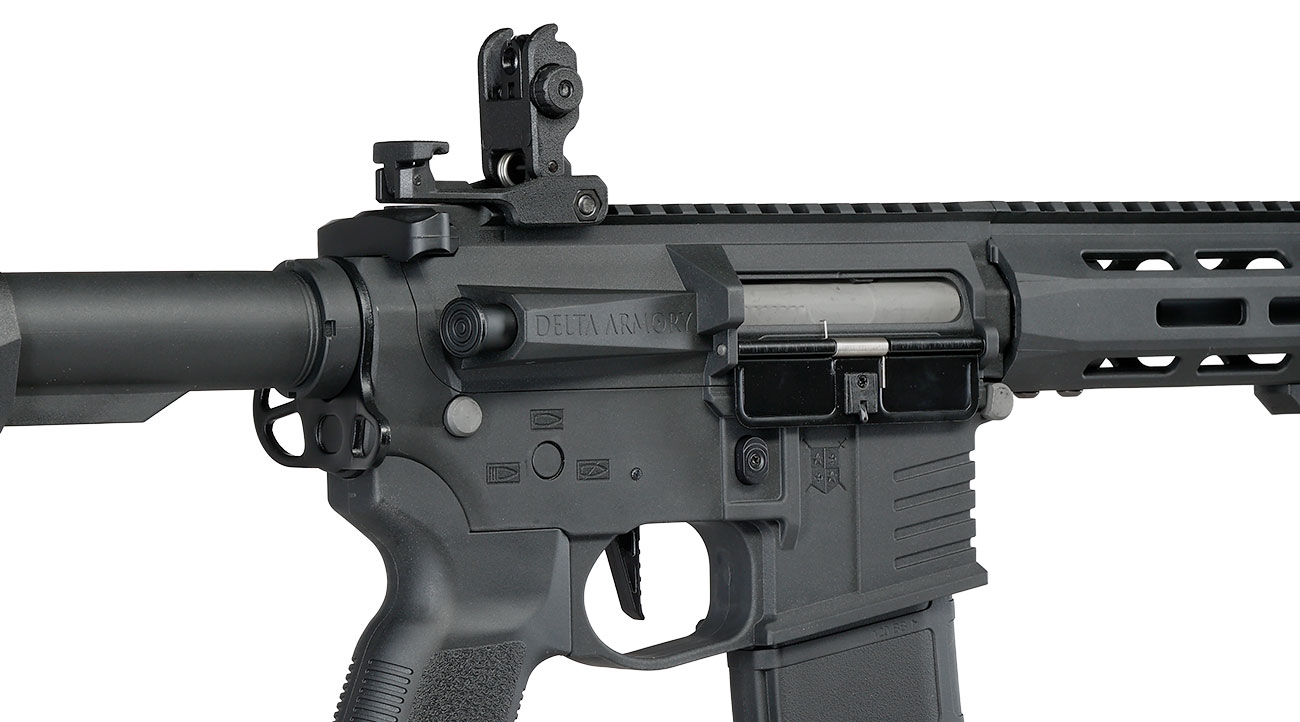 Delta Armory M4 AR15 Charlie M-LOK 8 Zoll Eagle ETU Mosfet S-AEG 6mm BB schwarz Bild 9