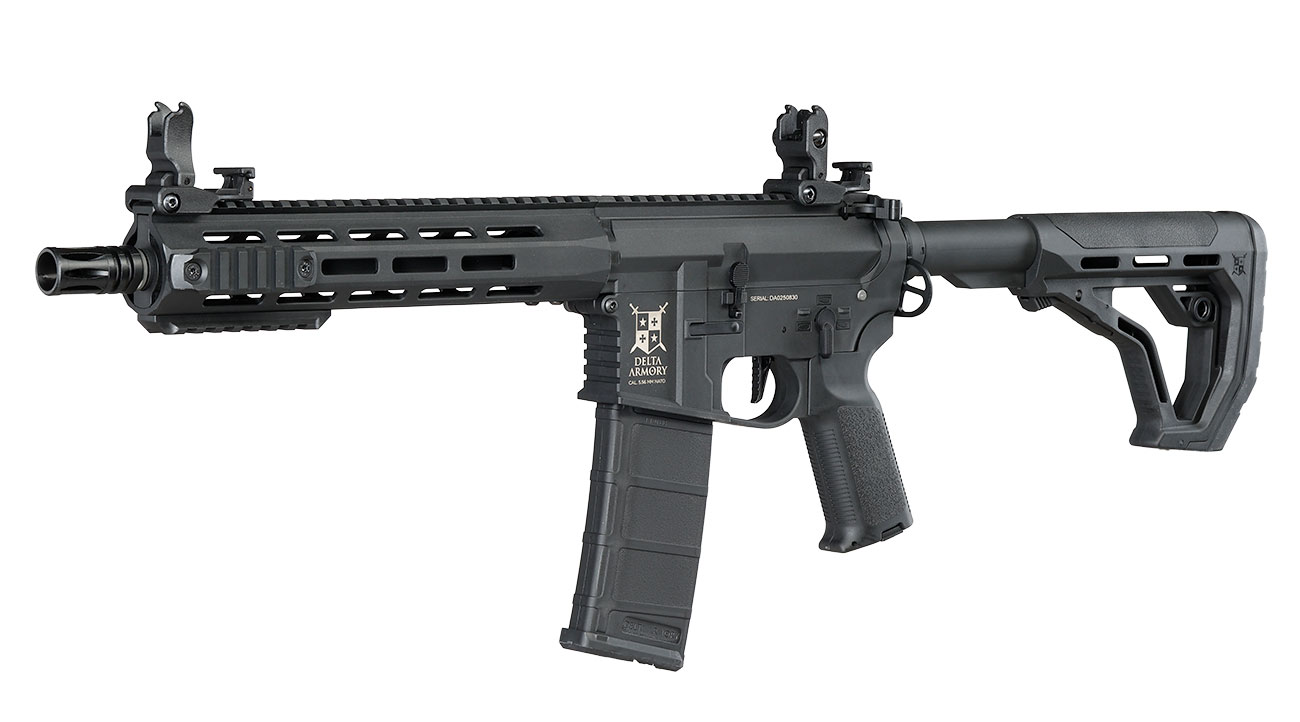 Delta Armory M4 AR15 Charlie M-LOK 10 Zoll Eagle ETU Mosfet S-AEG 6mm BB schwarz