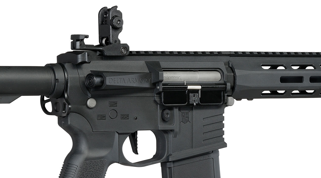 Delta Armory M4 AR15 Charlie M-LOK 10 Zoll Eagle ETU Mosfet S-AEG 6mm BB schwarz Bild 9
