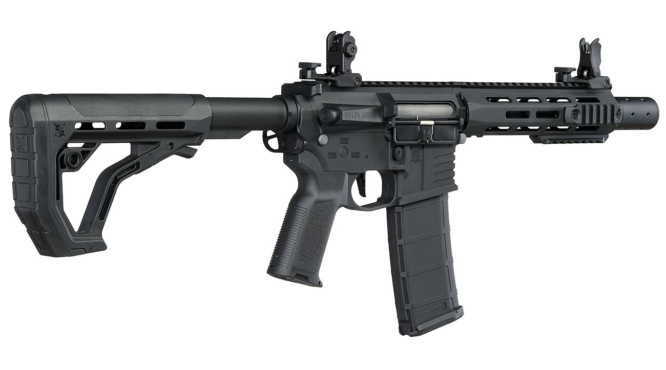 Delta Armory M4 AR15 Charlie M-LOK SilentOps 8 Zoll Eagle ETU Mosfet S-AEG 6mm BB schwarz Bild 4