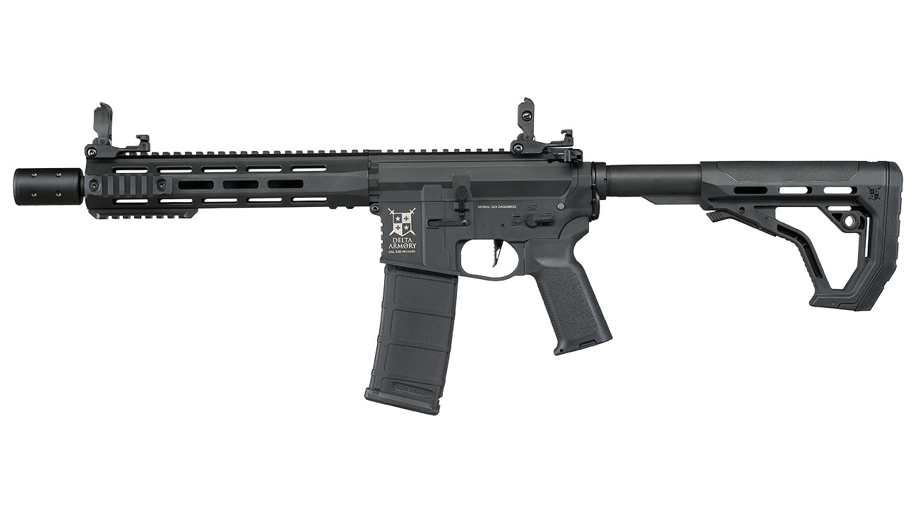 Delta Armory M4 AR15 Charlie M-LOK SilentOps 10 Zoll Eagle ETU Mosfet S-AEG 6mm BB schwarz Bild 1