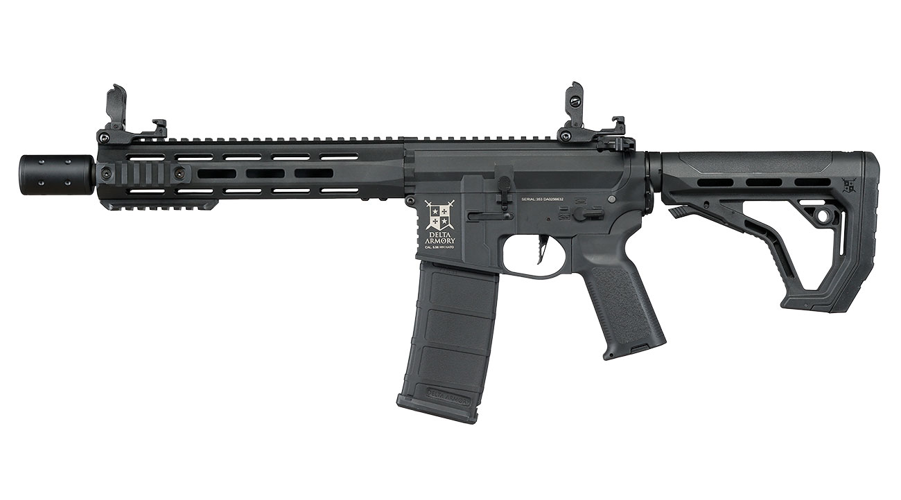Delta Armory M4 AR15 Charlie M-LOK SilentOps 10 Zoll Eagle ETU Mosfet S-AEG 6mm BB schwarz Bild 2