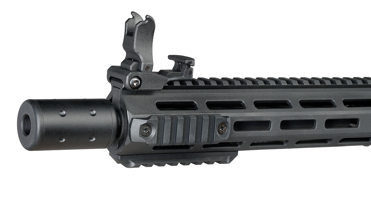 Delta Armory M4 AR15 Charlie M-LOK SilentOps 10 Zoll Eagle ETU Mosfet S-AEG 6mm BB schwarz Bild 7