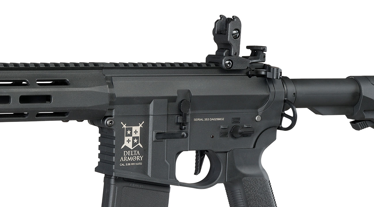 Delta Armory M4 AR15 Charlie M-LOK SilentOps 10 Zoll Eagle ETU Mosfet S-AEG 6mm BB schwarz Bild 8