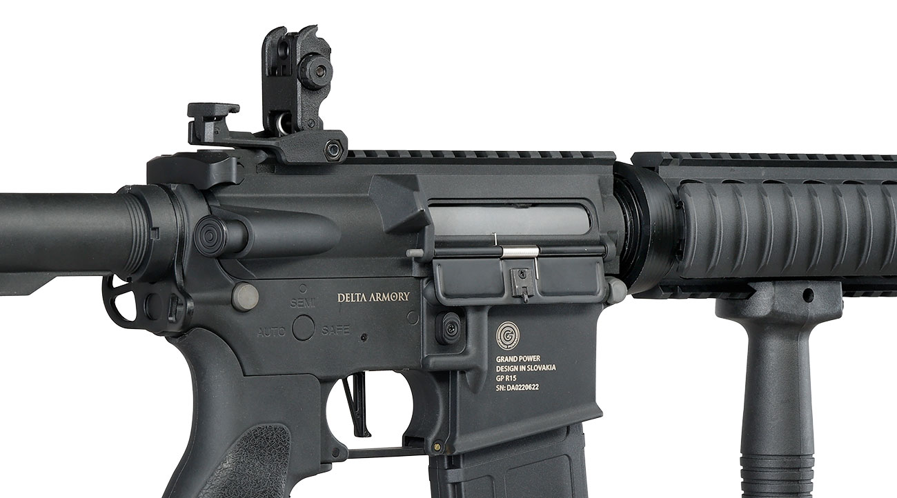 Delta Armory Grand Power M4 CQB-R Charlie Komplettset S-AEG 6mm BB schwarz Bild 9