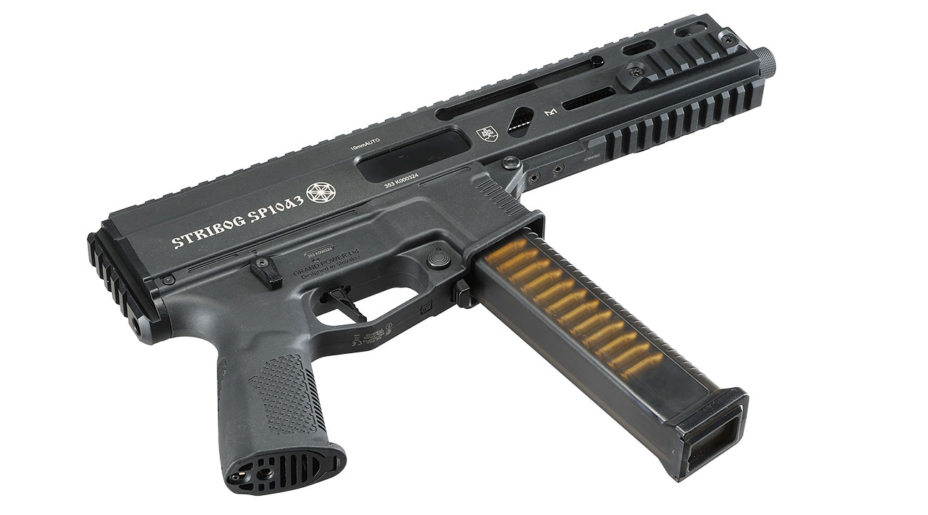 Delta Armory Grand Power Stribog SP10A3 Charlie Eagle ETU Mosfet S-AEG 6mm BB schwarz - Upgraded Version Bild 4