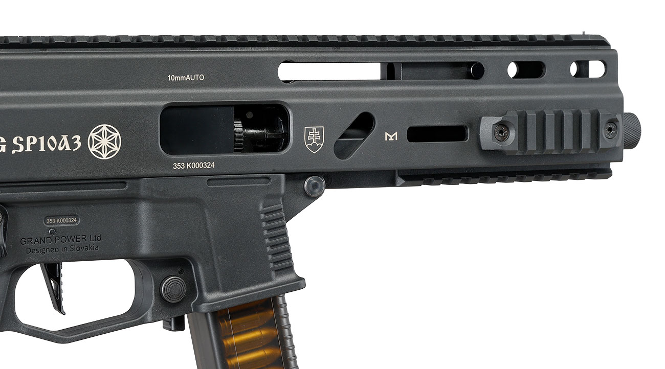 Delta Armory Grand Power Stribog SP10A3 Charlie Eagle ETU Mosfet S-AEG 6mm BB schwarz - Upgraded Version Bild 7