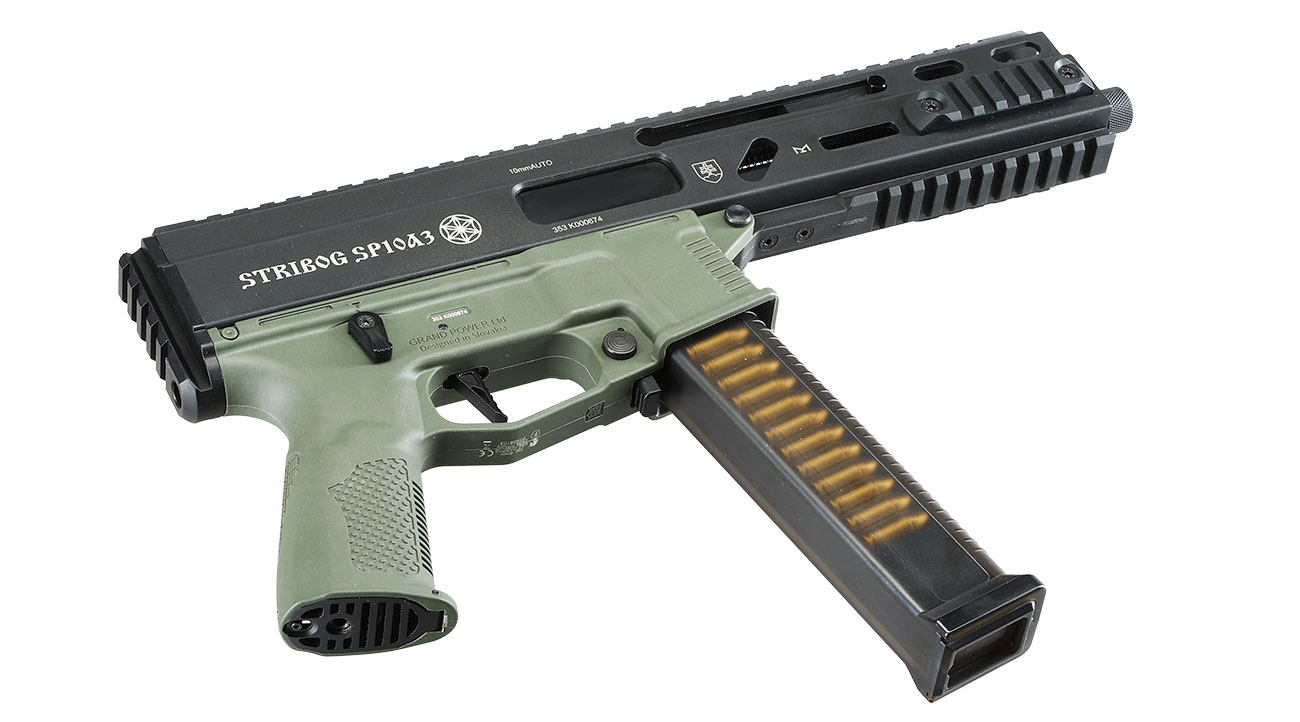Delta Armory Grand Power Stribog SP10A3 Charlie Eagle ETU Mosfet S-AEG 6mm BB oliv - Upgraded Version Bild 4