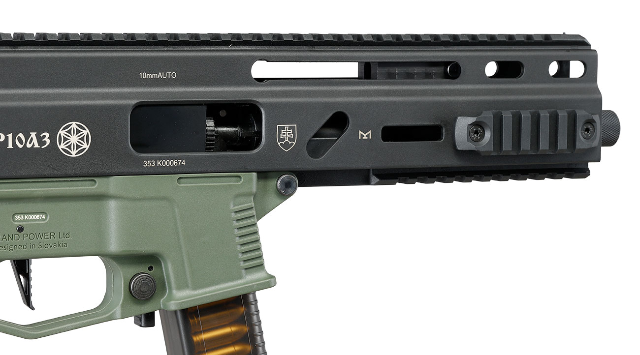 Delta Armory Grand Power Stribog SP10A3 Charlie Eagle ETU Mosfet S-AEG 6mm BB oliv - Upgraded Version Bild 7