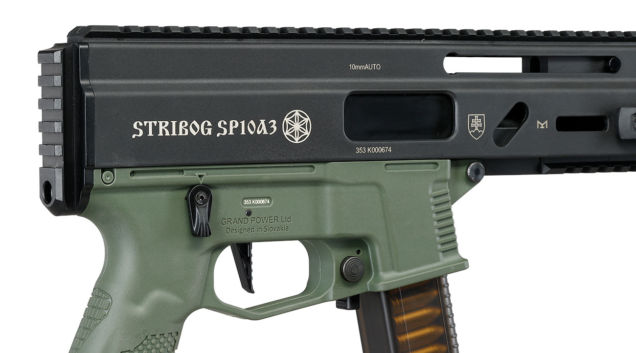 Delta Armory Grand Power Stribog SP10A3 Charlie Eagle ETU Mosfet S-AEG 6mm BB oliv - Upgraded Version Bild 8