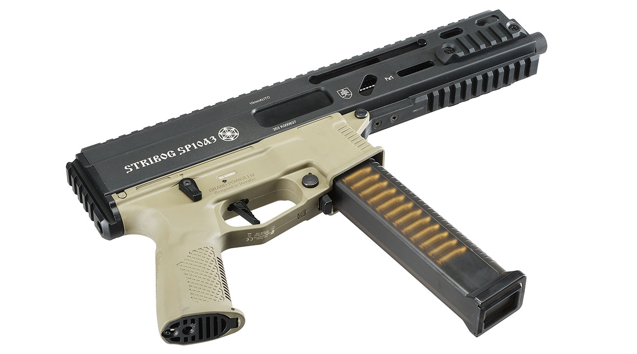 Delta Armory Grand Power Stribog SP10A3 Charlie Eagle ETU Mosfet S-AEG 6mm BB tan - Upgraded Version Bild 4