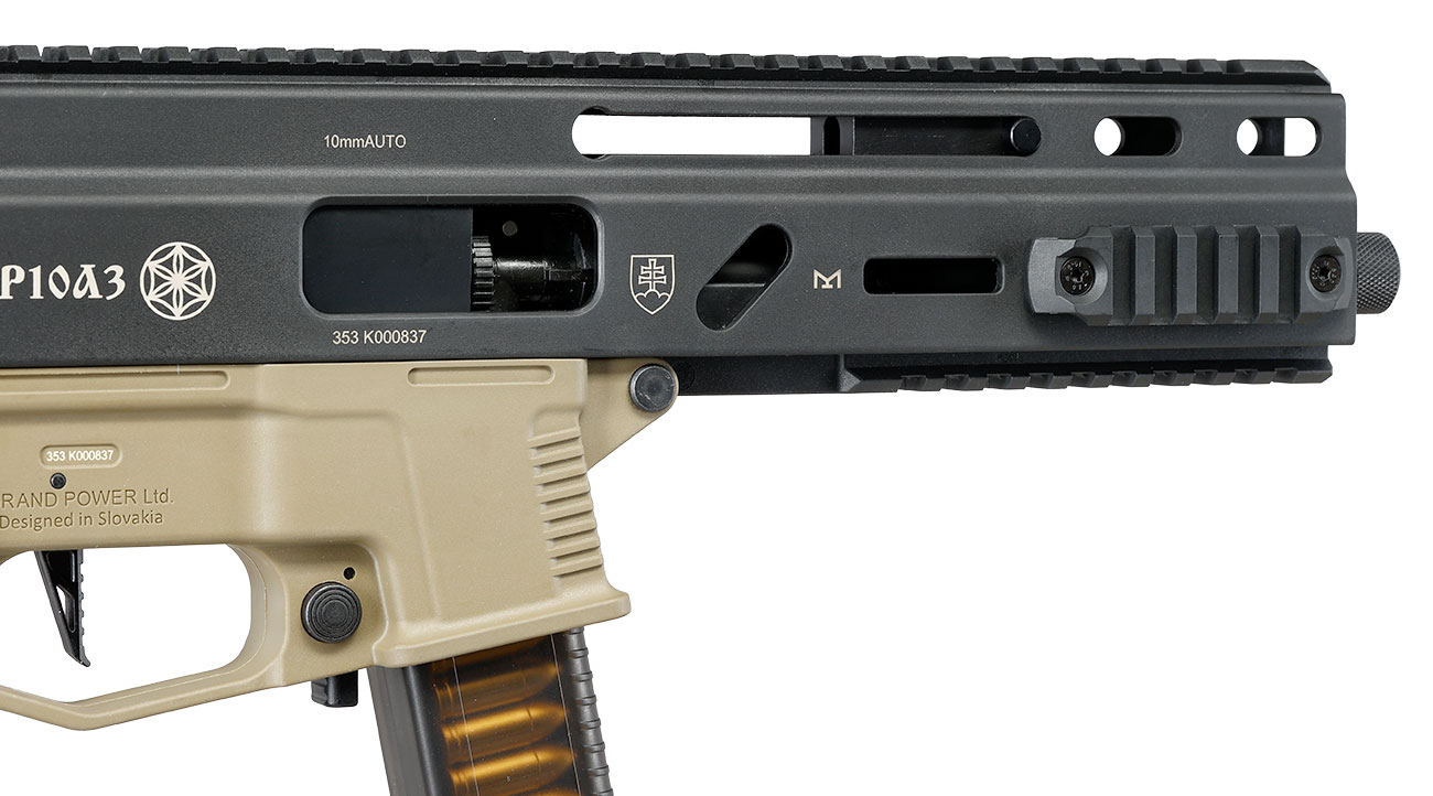 Delta Armory Grand Power Stribog SP10A3 Charlie Eagle ETU Mosfet S-AEG 6mm BB tan - Upgraded Version Bild 7