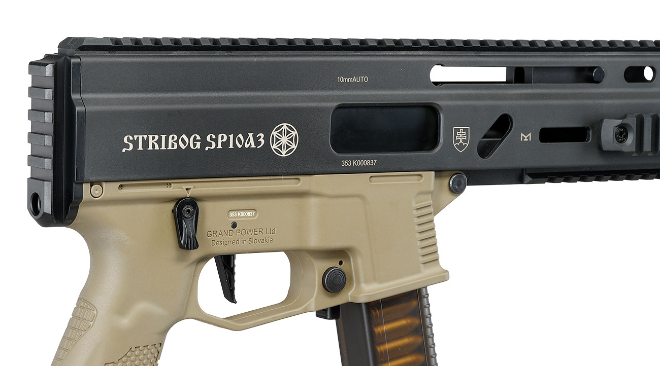 Delta Armory Grand Power Stribog SP10A3 Charlie Eagle ETU Mosfet S-AEG 6mm BB tan - Upgraded Version Bild 8
