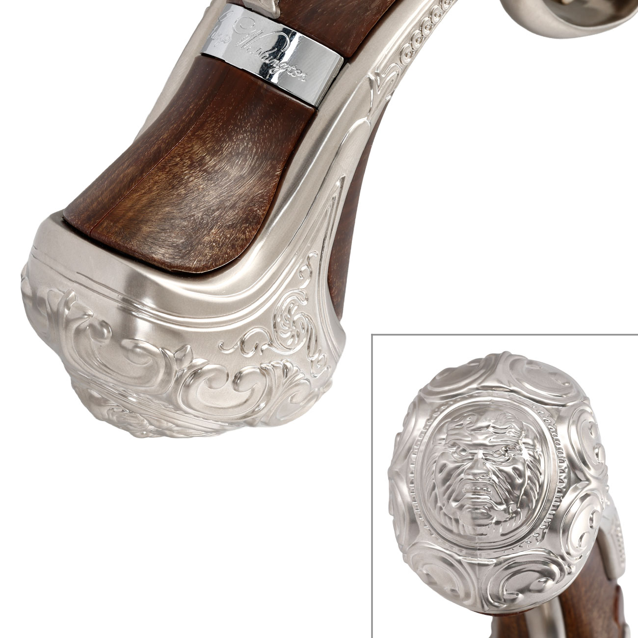 HFC George Washington Flintlock Pistole 18th Century Vollmetall CO2 holzoptik silber Bild 10