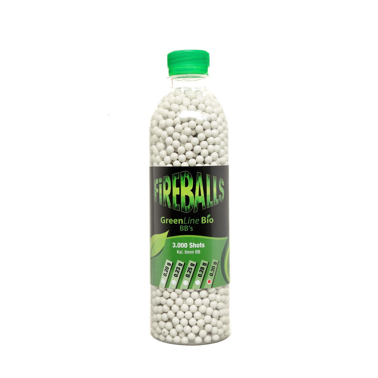 FireBalls Green Line Bio BBs 0,30g 3.000er Flasche weiss