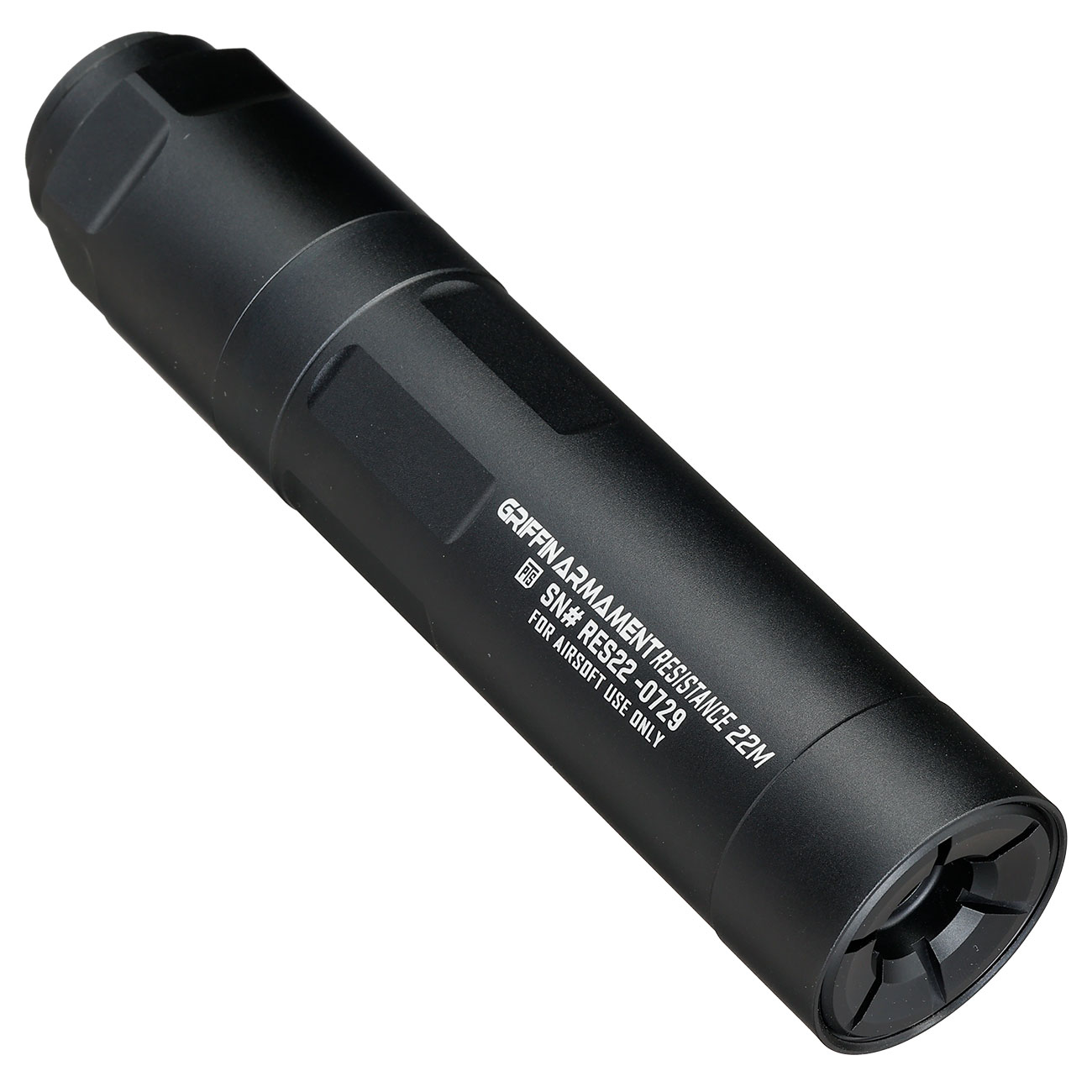 PTS Griffin Armament R22 Aluminium Modular Suppressor Taper Mount mit Stealth Stahl Flash-Hider 14mm- schwarz Bild 1
