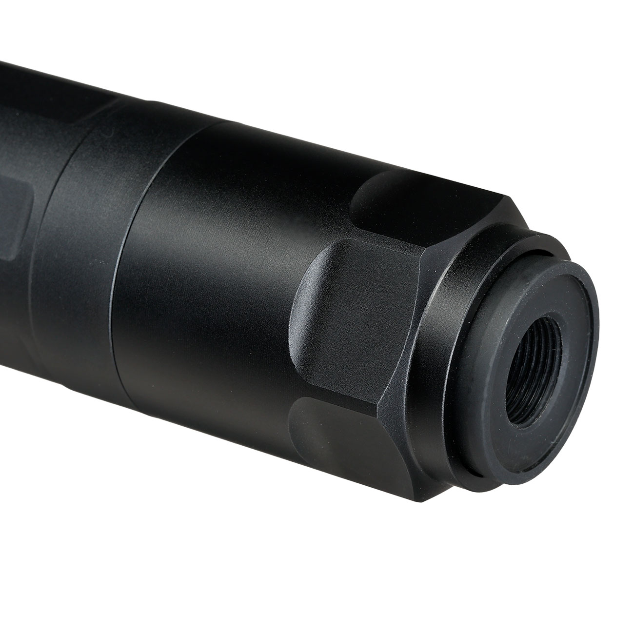 PTS Griffin Armament R22 Aluminium Modular Suppressor Taper Mount mit Stealth Stahl Flash-Hider 14mm- schwarz Bild 10
