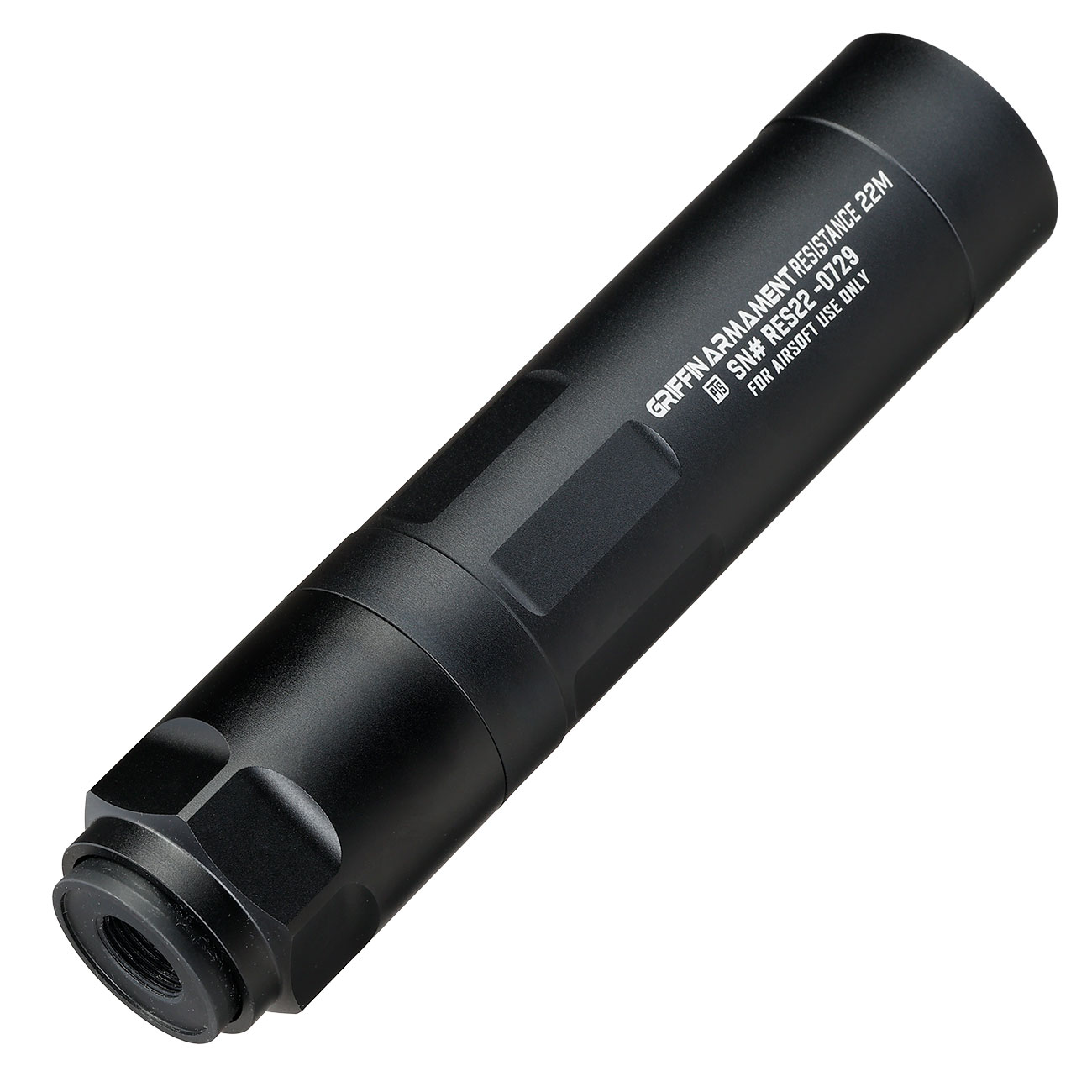 PTS Griffin Armament R22 Aluminium Modular Suppressor Taper Mount mit Stealth Stahl Flash-Hider 14mm- schwarz Bild 2