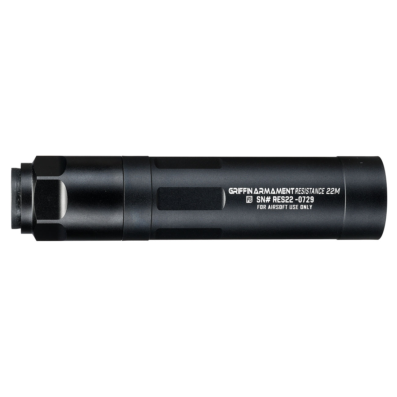 PTS Griffin Armament R22 Aluminium Modular Suppressor Taper Mount mit Stealth Stahl Flash-Hider 14mm- schwarz Bild 6