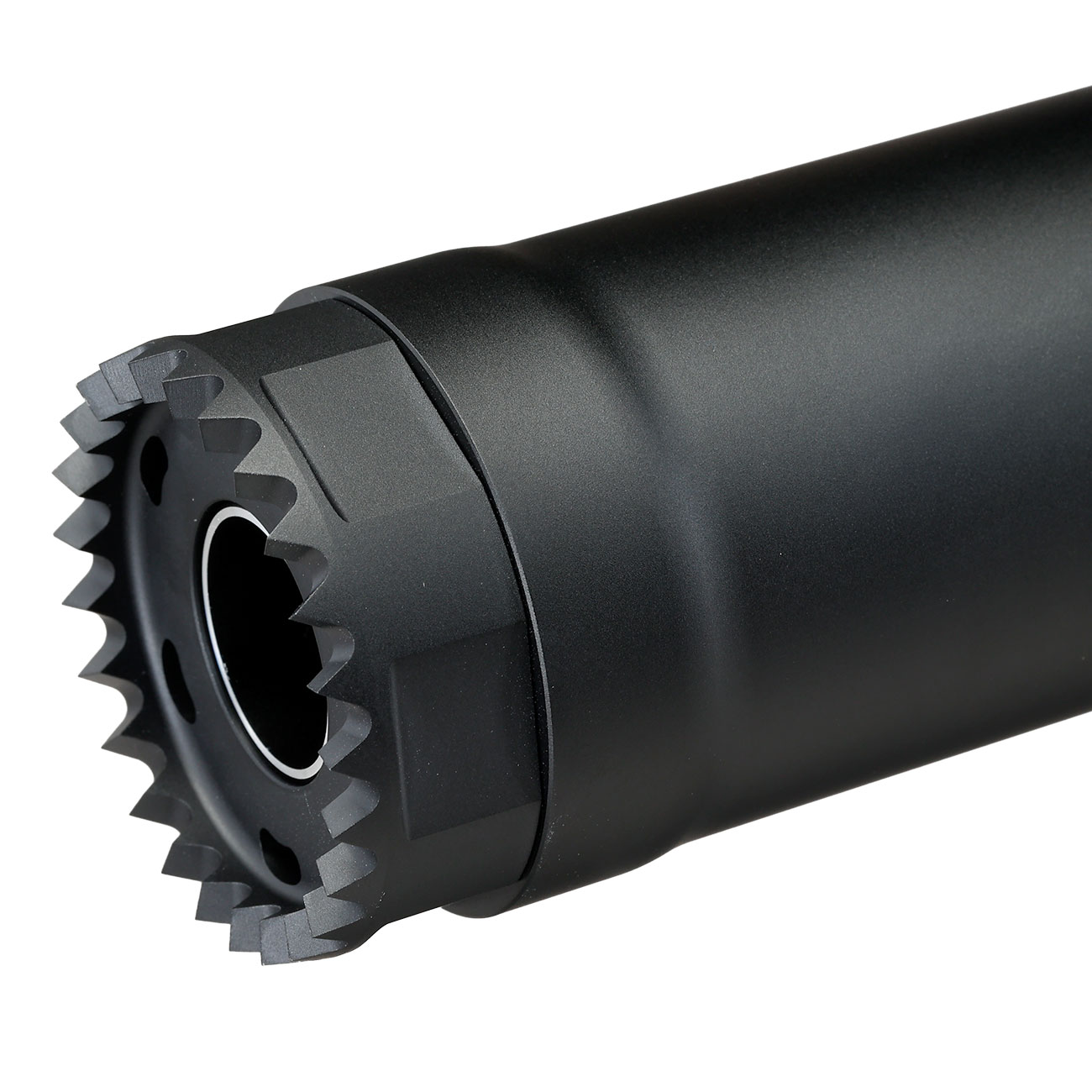 RGW HX Custom Ventilated 12K Aluminium Silencer f. Tokyo Marui Saiga GBB Shotgun Serie schwarz Bild 6