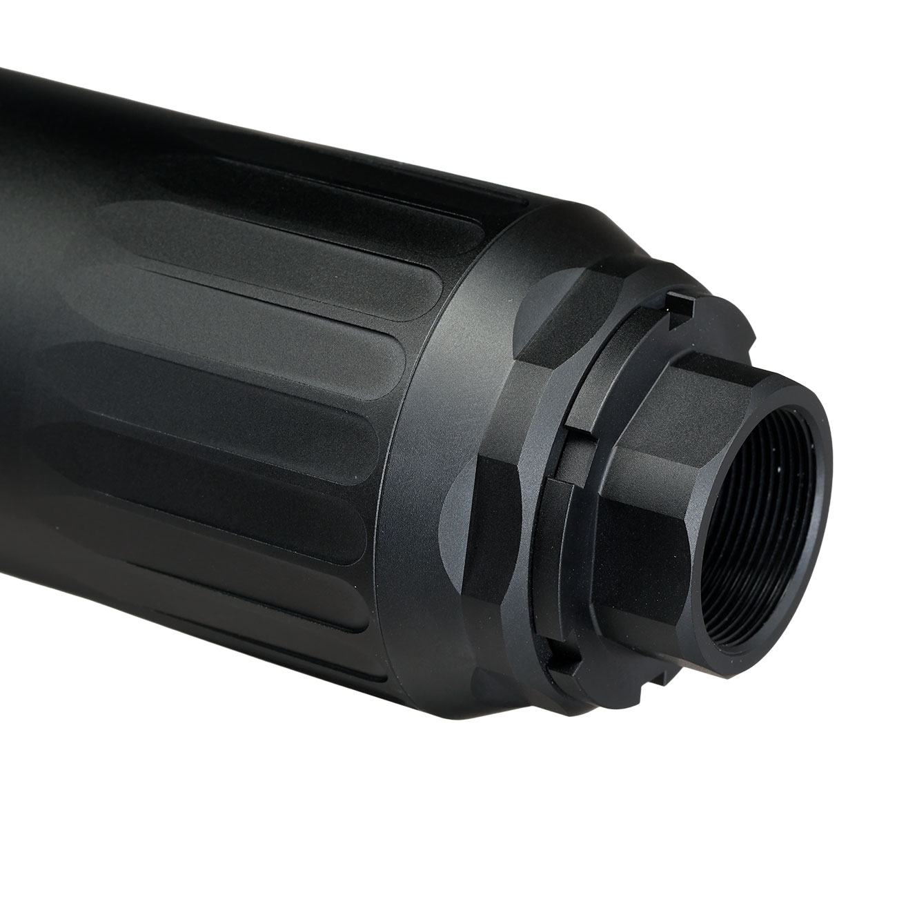 RGW HX Custom Ventilated 12K Aluminium Silencer f. Tokyo Marui Saiga GBB Shotgun Serie schwarz Bild 9