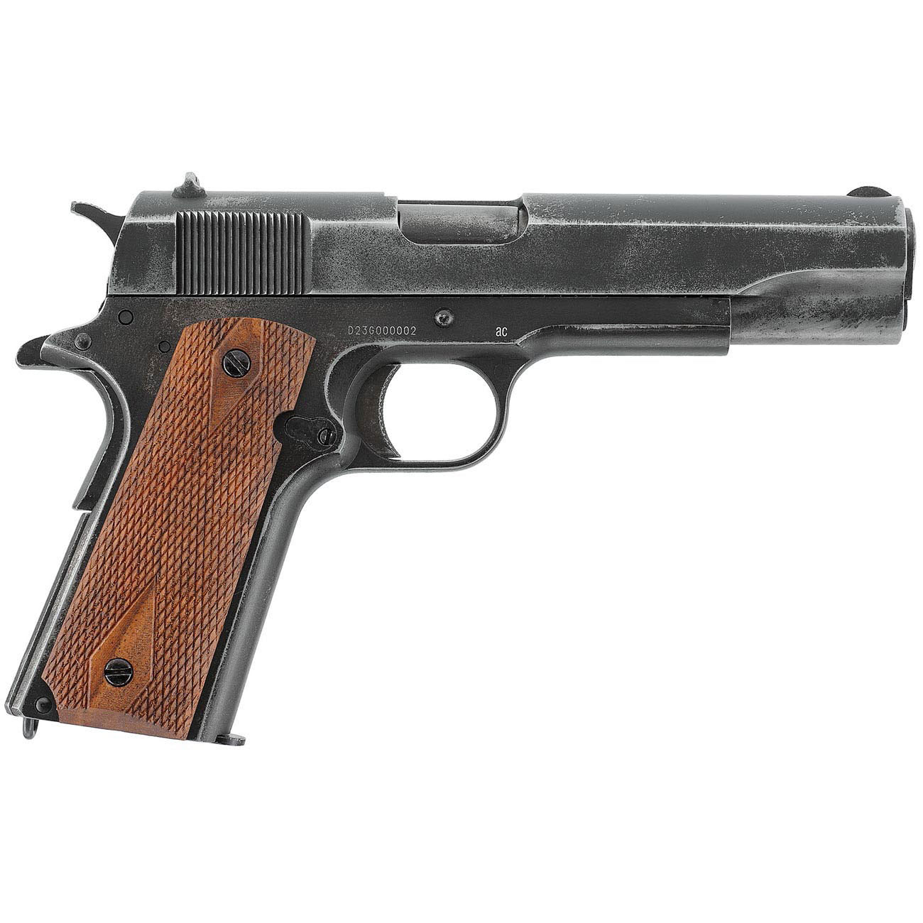 Legends 1911 Vintage CO2 Airsoft Pistole 6mm BB Vollmetall Echtholz Set mit 5x CO2 5000 BBs und Airsoft Kugelfang Bild 2