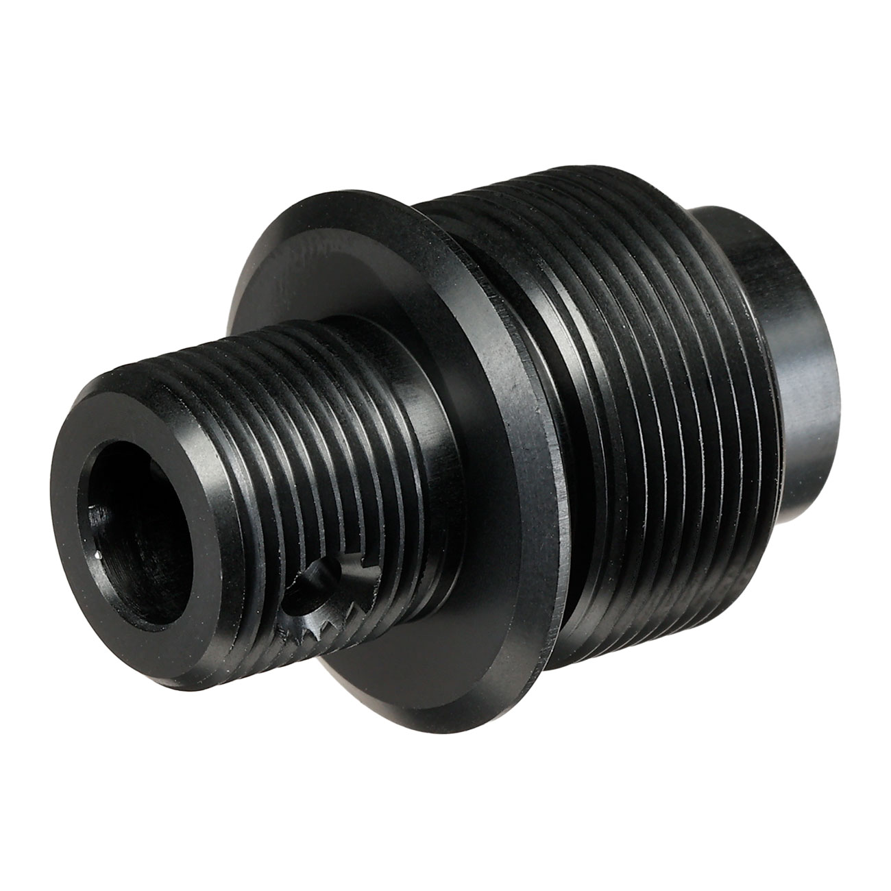 Tokyo Marui Barrel Extension / Silencer Adapter 14mm- schwarz f. TM VSR-10