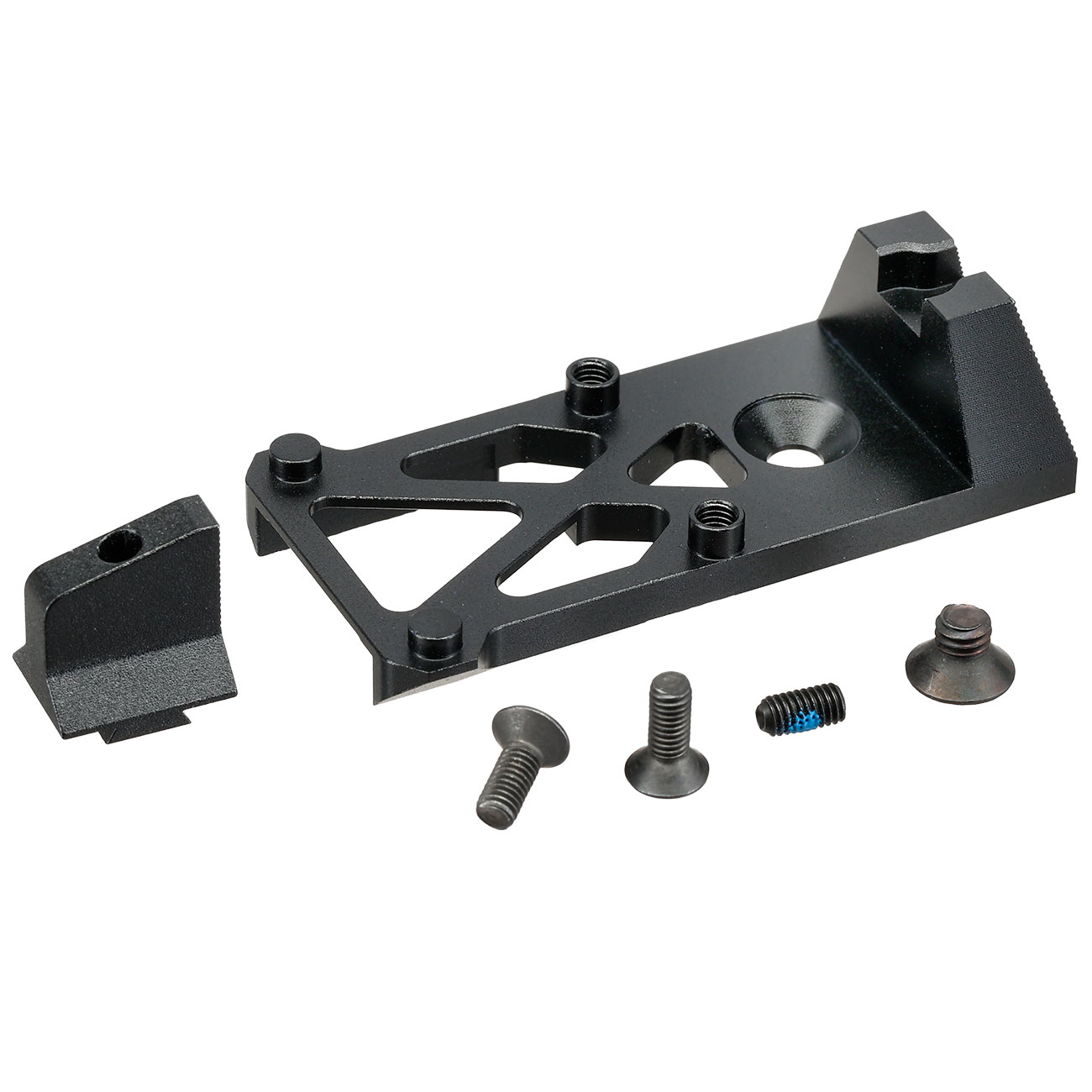 RWA CNC Aluminium RMR Sight Direkthalterung inkl. Visierung vorne schwarz f. TM Hi-Capa 5.1 GBB Serie