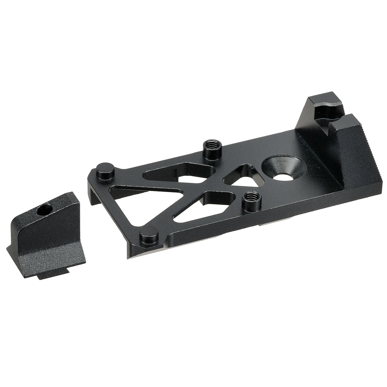 RWA CNC Aluminium RMR Sight Direkthalterung inkl. Visierung vorne schwarz f. TM Hi-Capa 5.1 GBB Serie Bild 1