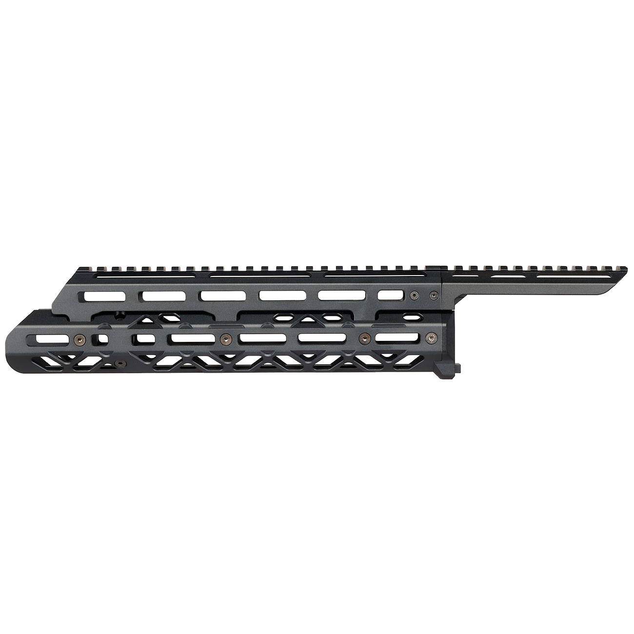 5KU CNC Aluminium Long M-LOK Tactical Handguard f. Tokyo Marui Saiga-12K GBB Shotgun schwarz Bild 4