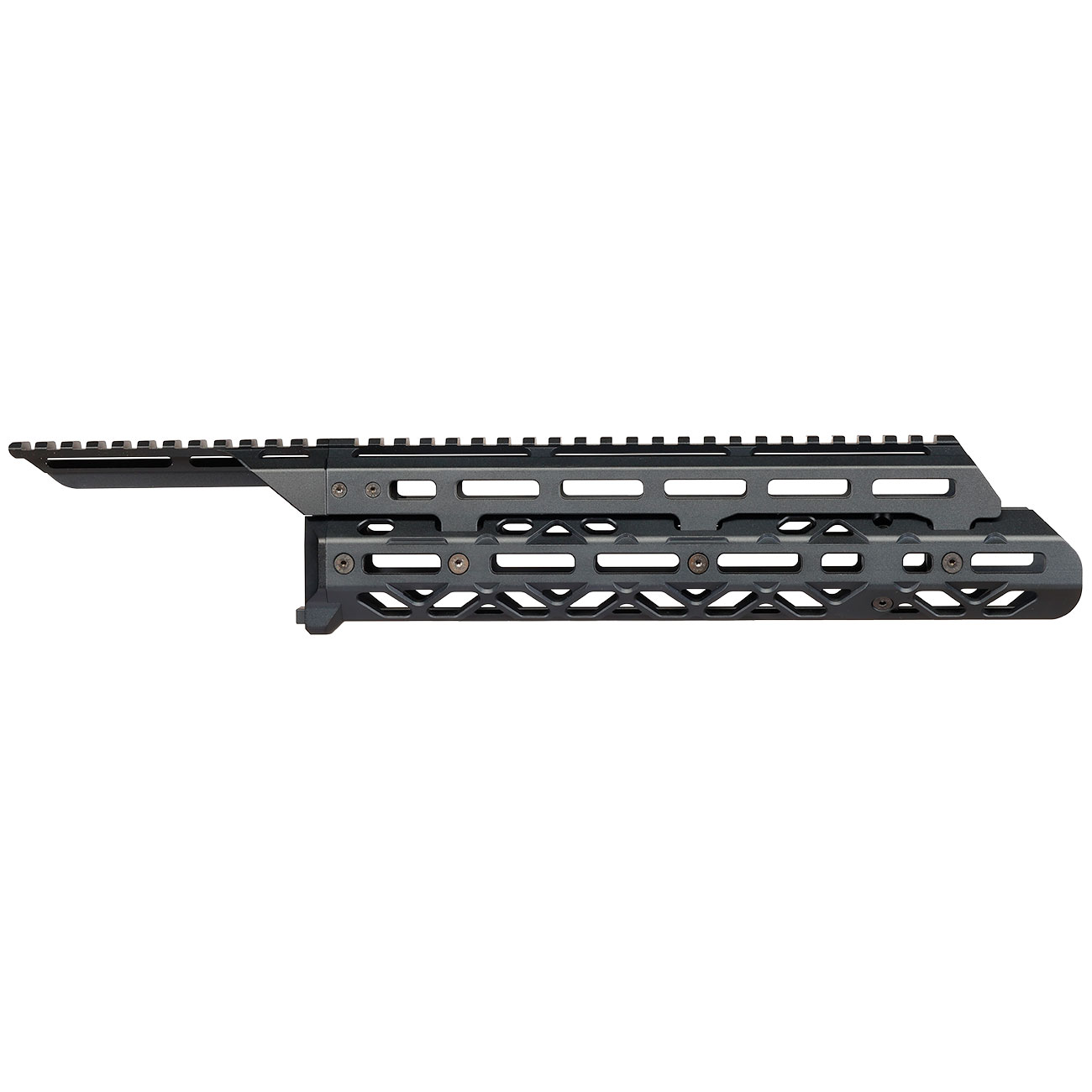 5KU CNC Aluminium Long M-LOK Tactical Handguard f. Tokyo Marui Saiga-12K GBB Shotgun schwarz Bild 5