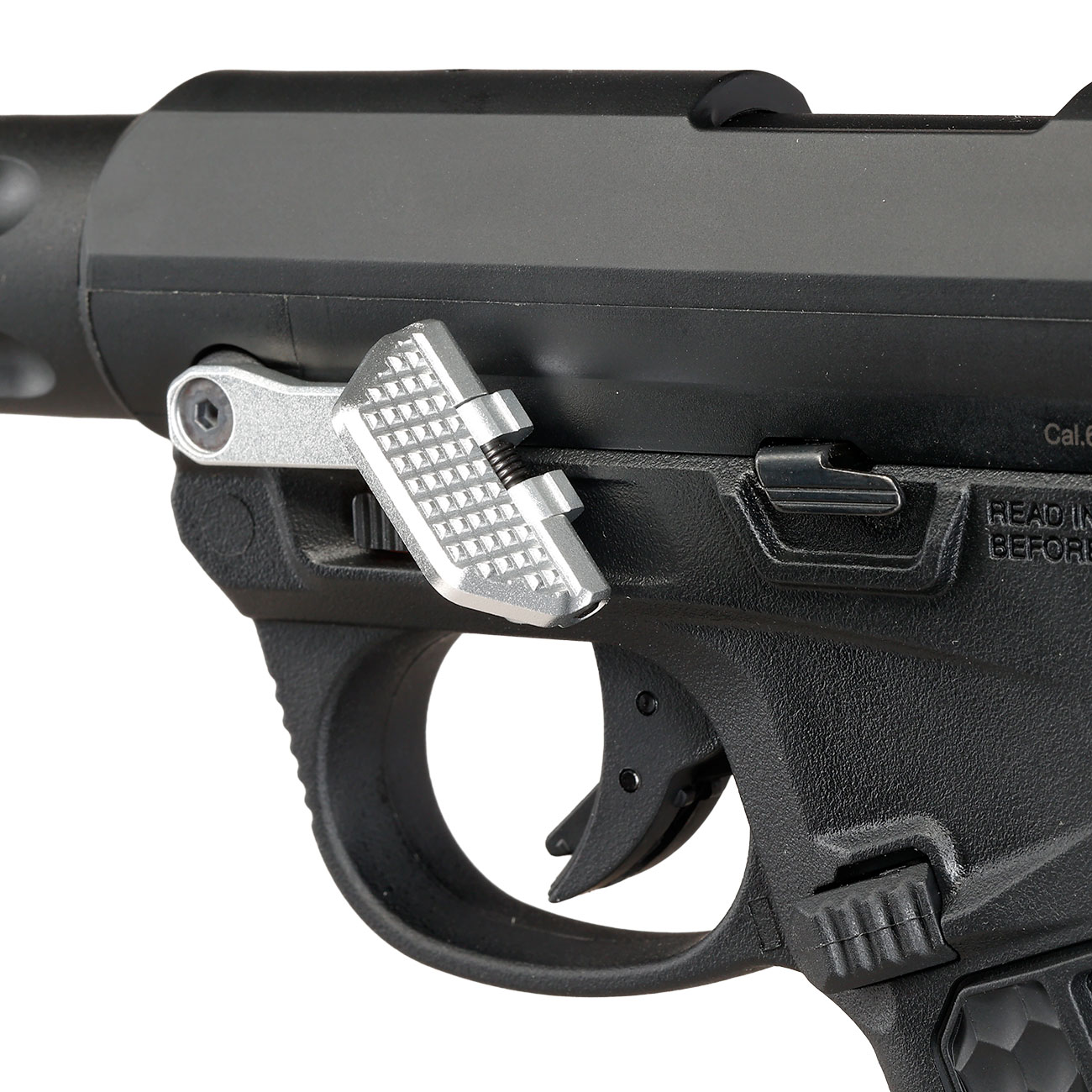 TTI Airsoft CNC Aluminium Folding Daumenauflage links f. AAP-01/C GBB Pistolen silber Bild 6