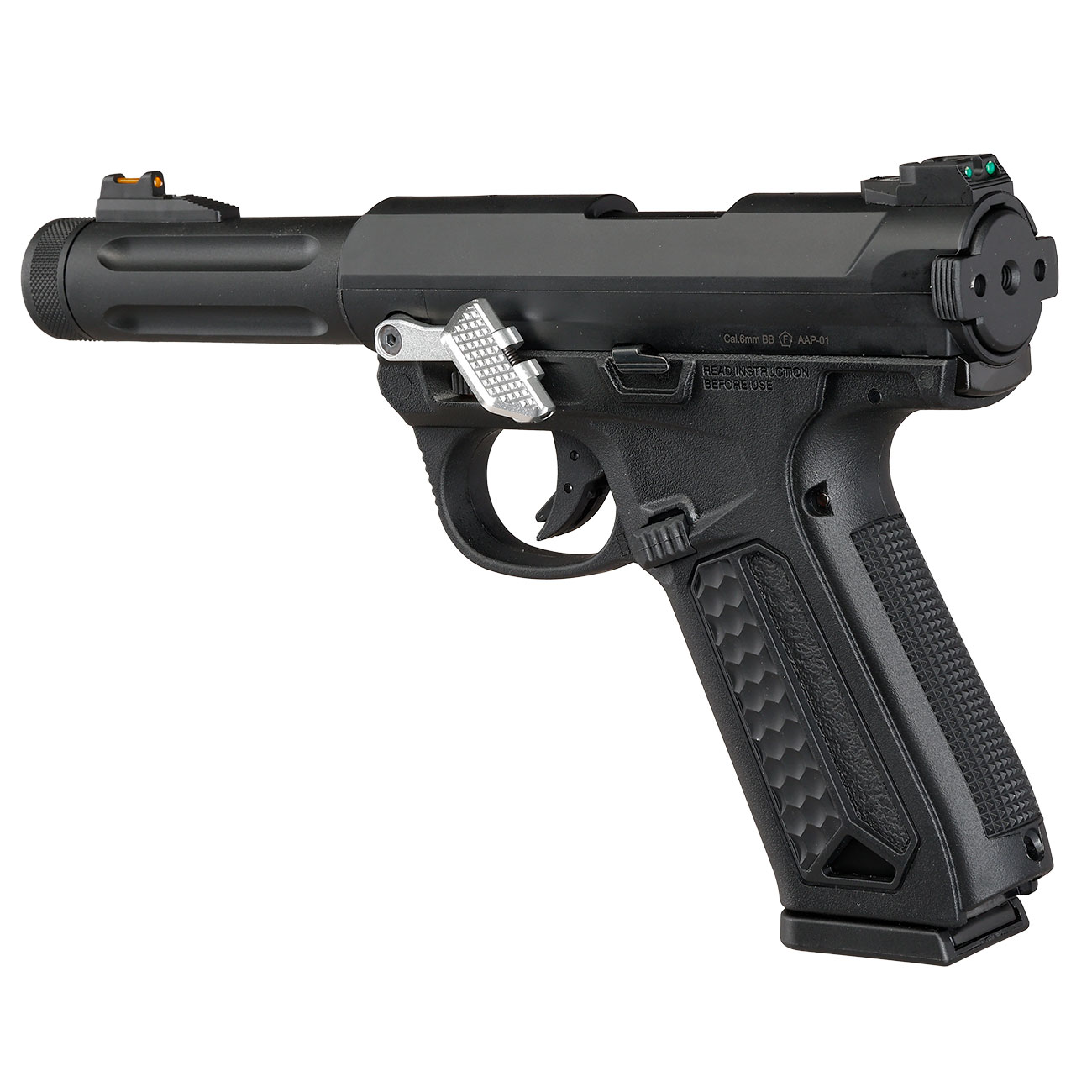 TTI Airsoft CNC Aluminium Folding Daumenauflage links f. AAP-01/C GBB Pistolen silber Bild 7