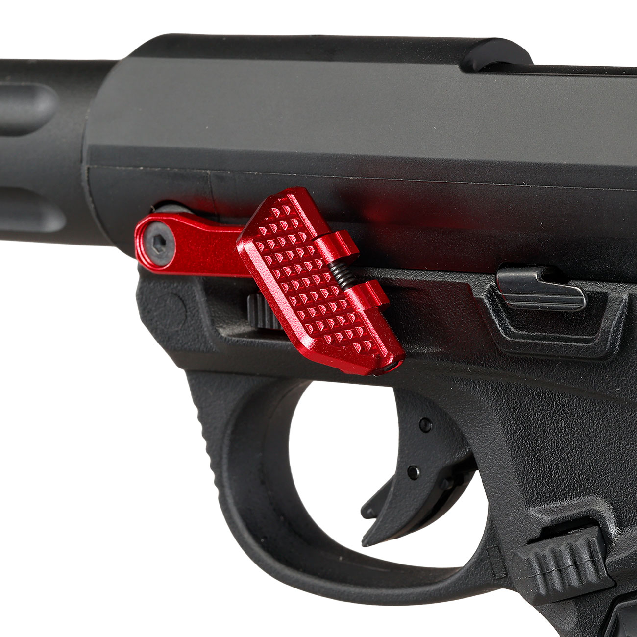 TTI Airsoft CNC Aluminium Folding Daumenauflage links f. AAP-01/C GBB Pistolen rot Bild 6