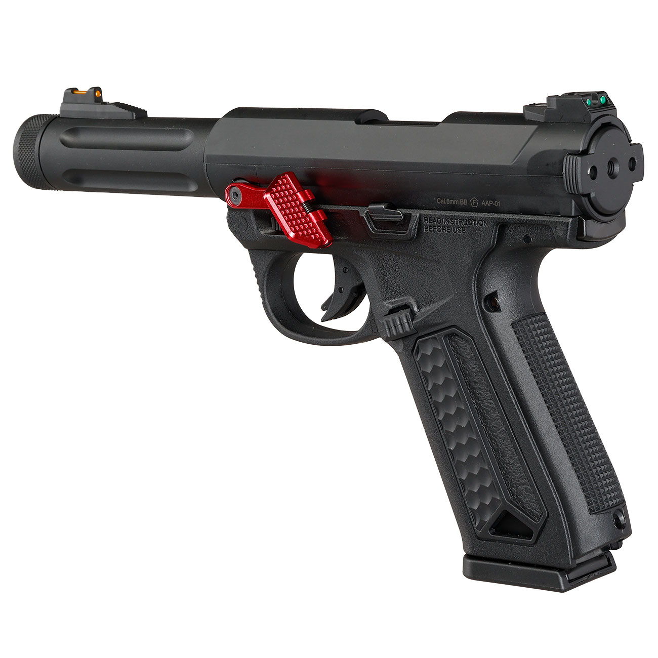 TTI Airsoft CNC Aluminium Folding Daumenauflage links f. AAP-01/C GBB Pistolen rot Bild 7