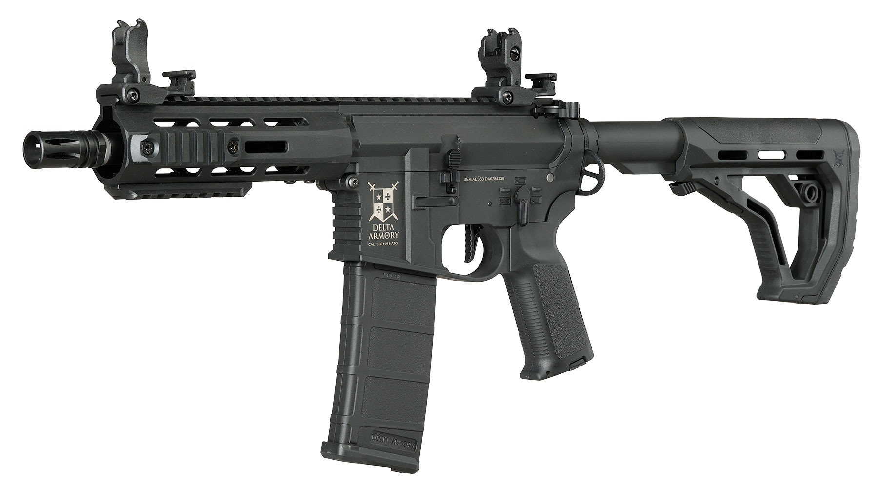 Delta Armory M4 AR15 Charlie M-LOK 6,5 Zoll Eagle ETU Mosfet S-AEG 6mm BB schwarz