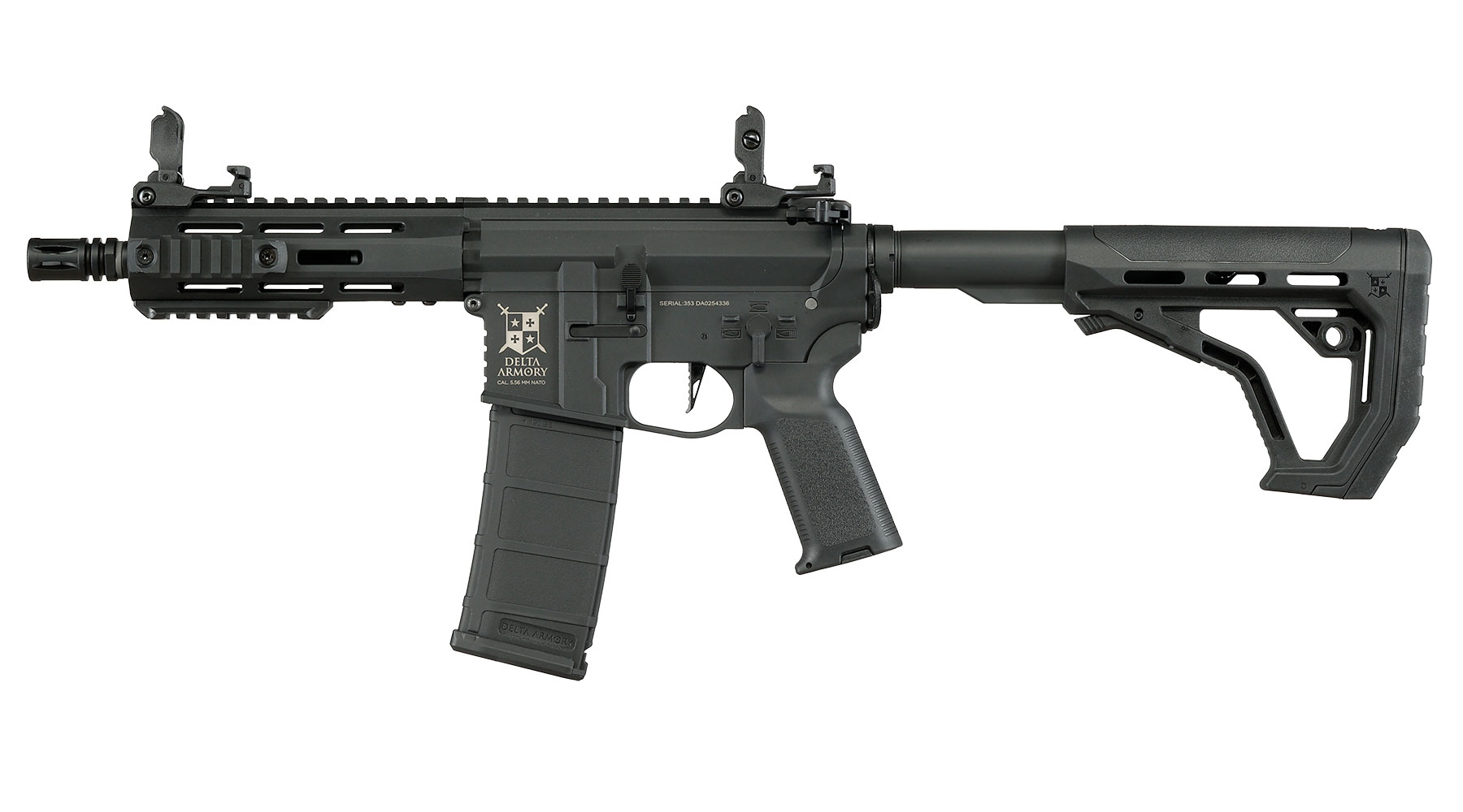 Delta Armory M4 AR15 Charlie M-LOK 6,5 Zoll Eagle ETU Mosfet S-AEG 6mm BB schwarz Bild 1