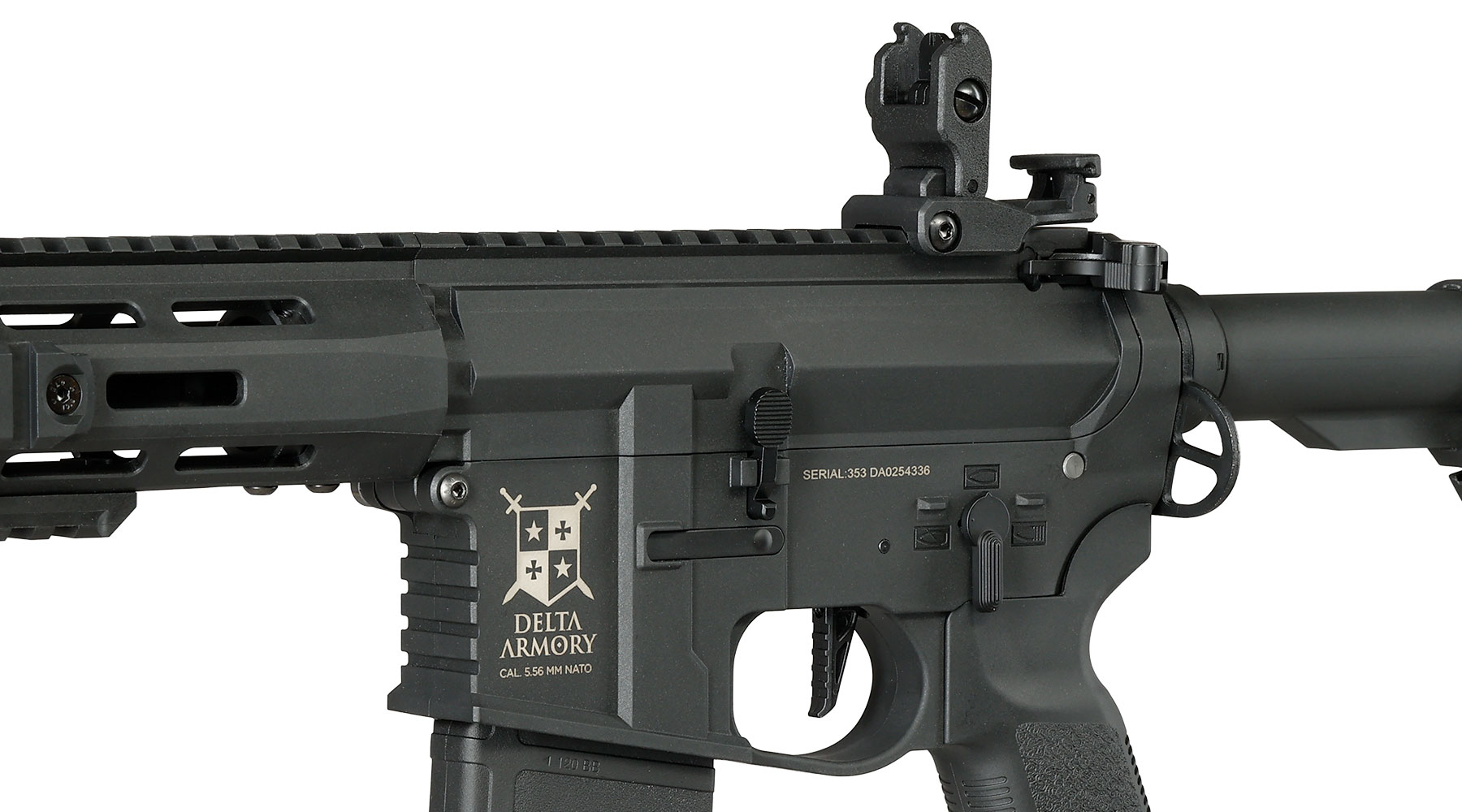 Delta Armory M4 AR15 Charlie M-LOK 6,5 Zoll Eagle ETU Mosfet S-AEG 6mm BB schwarz Bild 8