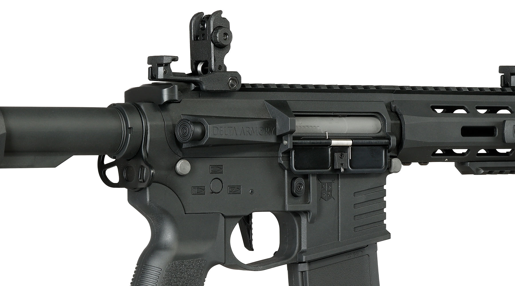 Delta Armory M4 AR15 Charlie M-LOK 6,5 Zoll Eagle ETU Mosfet S-AEG 6mm BB schwarz Bild 9