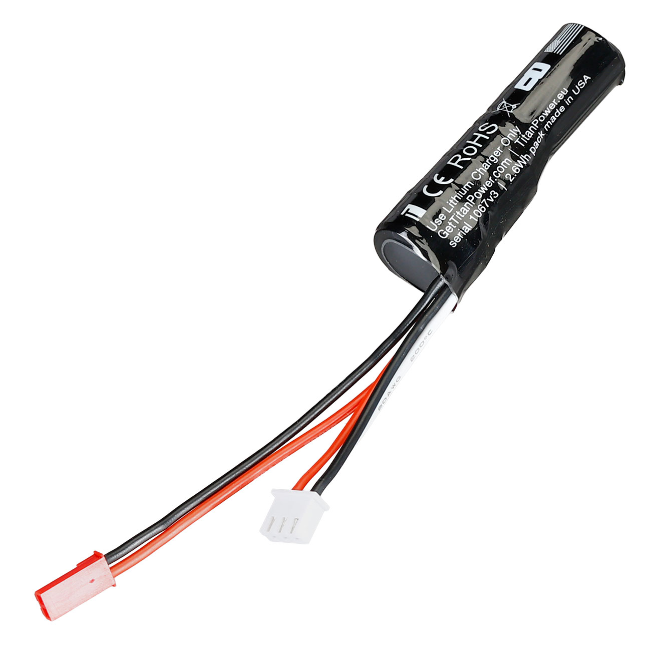 Titan Li-Ion Akku 7.4V 350mAh V2 f. Airsoftmodelle mit HPA-Systeme Bild 2