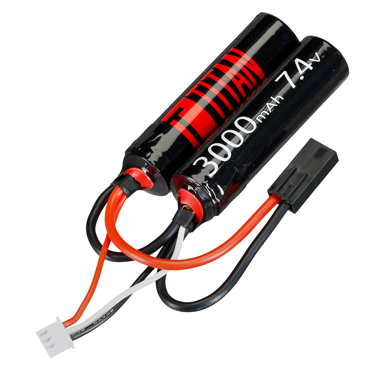 Titan Li-Ion Akku 7.4V 3000mAh 16C Short Nunchuck-Type mit Mini-Tam Anschluss