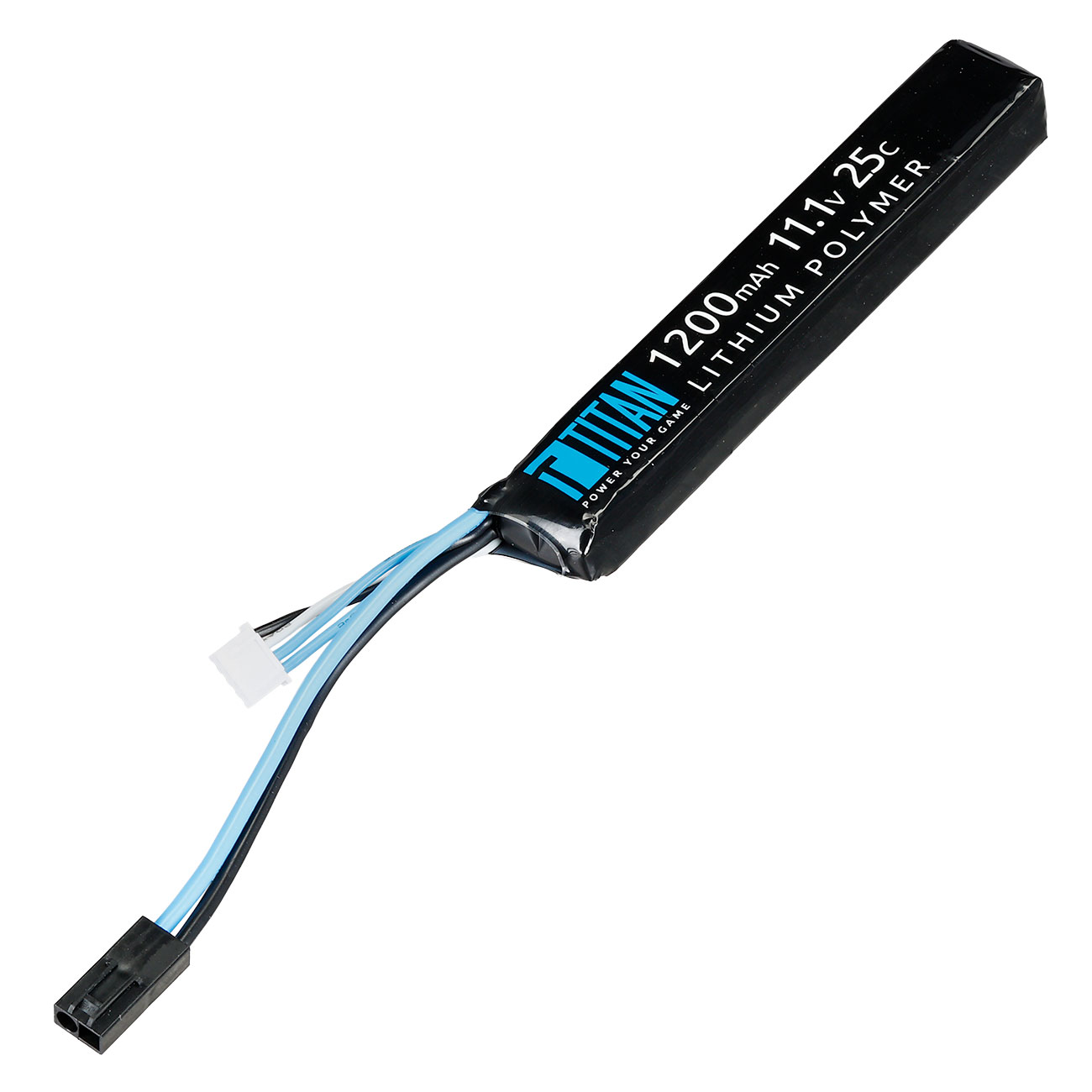 Titan LiPo Akku 11.1V 1200mAh 25C Long Stock-Tube Type mit Mini-Tam Anschluss Bild 1