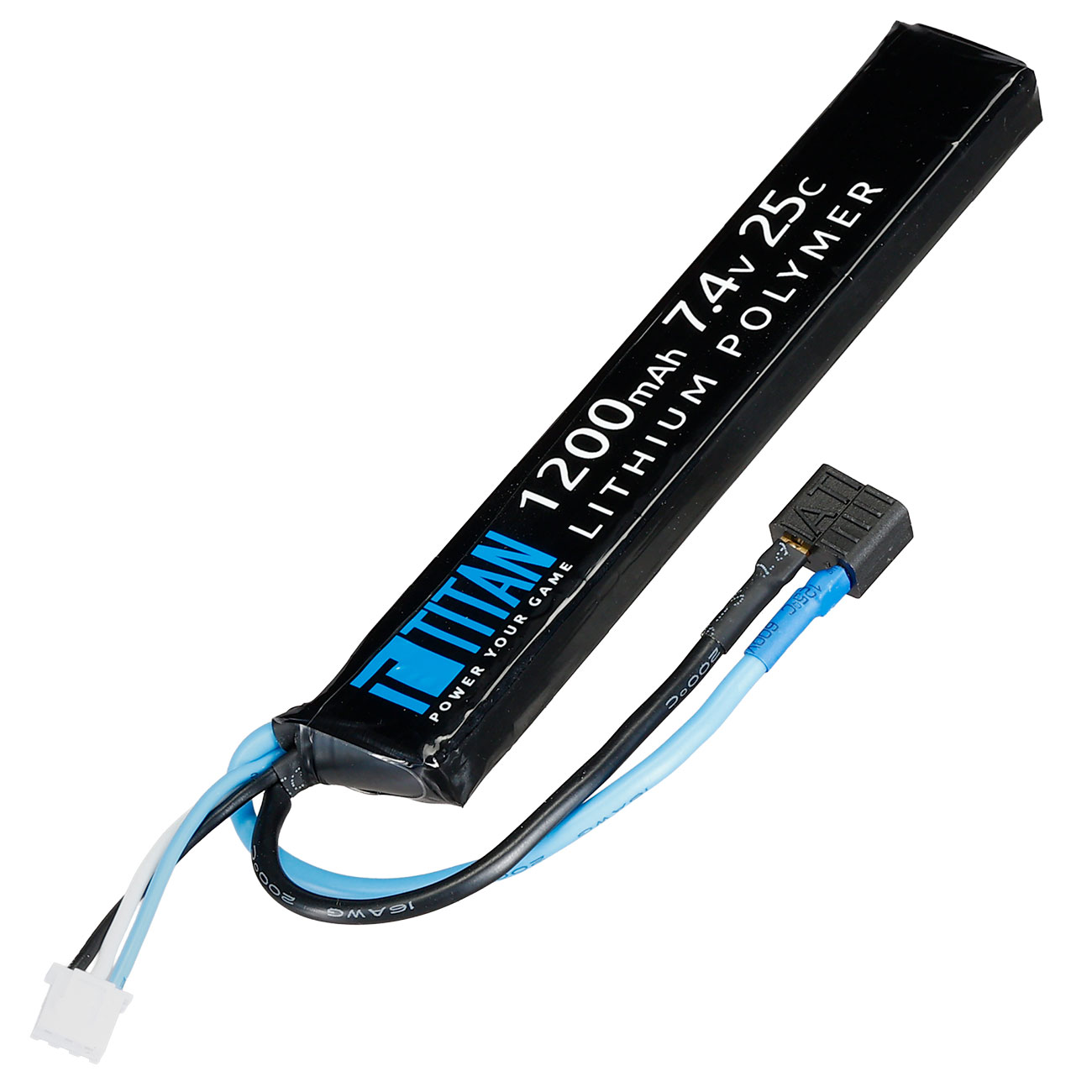 Titan LiPo Akku 7.4V 1200mAh 25C Long Stock-Tube Type mit Deans Anschluss