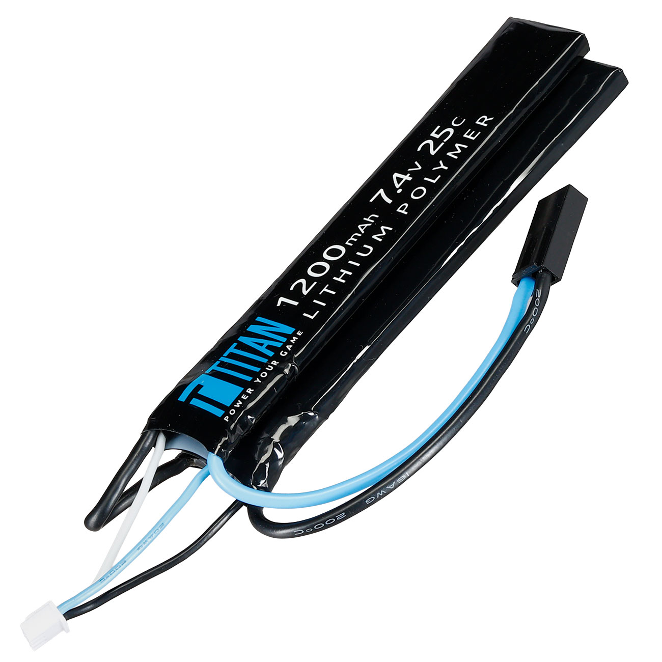 Titan LiPo Akku 7.4V 1200mAh 25C Long Nunchuck-Type mit Mini-Tam Anschluss Bild 1