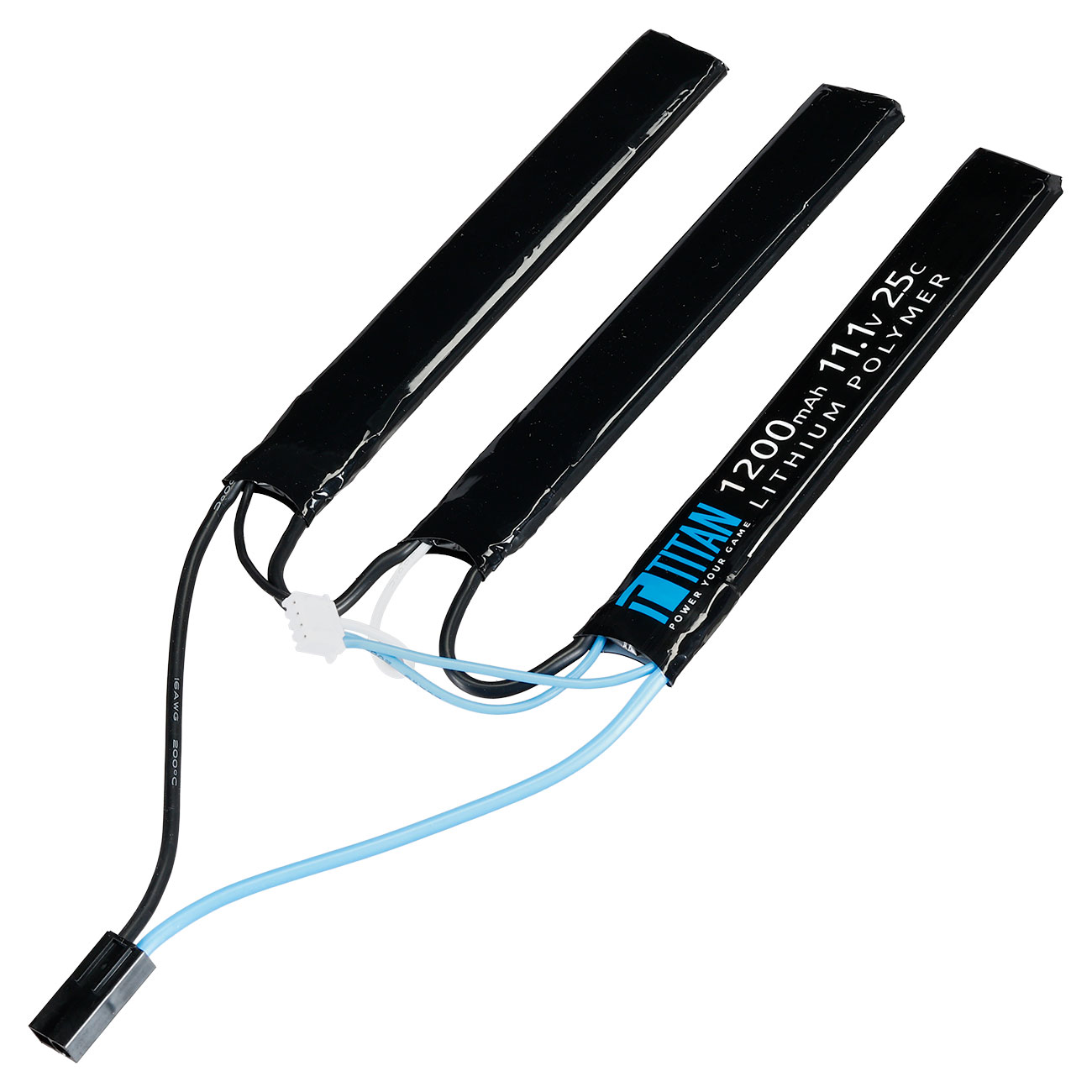 Titan LiPo Akku 11.1V 1200mAh 25C Long Tri-Nunchuck Type mit Mini-Tam Anschluss