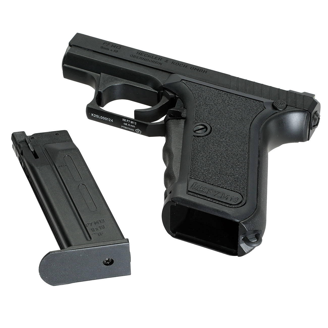 Heckler & Koch HK P7 M13 Airsoftpistole Vollmetall GBB 6mm BB schwarz Bild 7