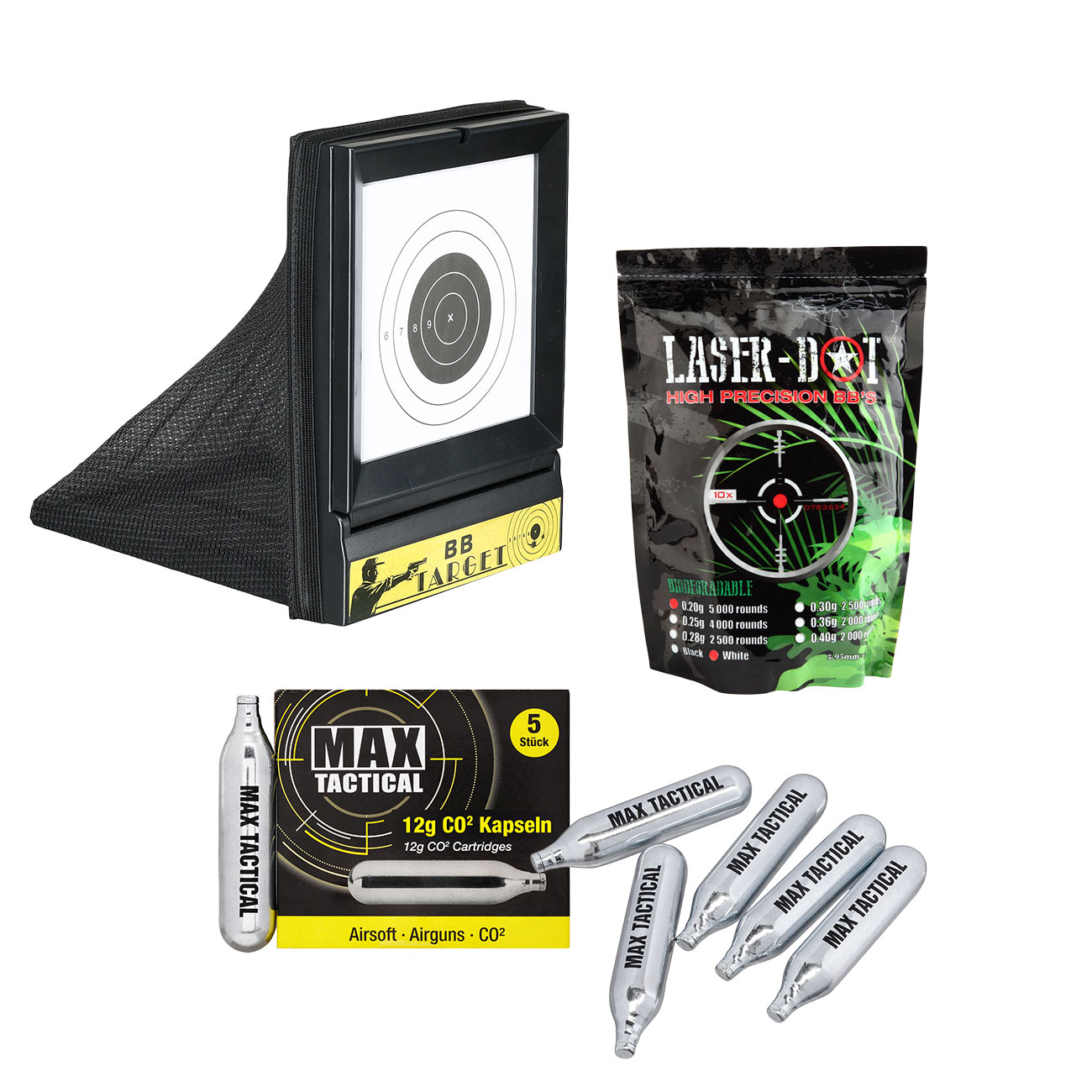 Elite Force 1911 TAC Airsoft Pistole CO2 Blowback 6mm BB Vollmetall Set inkl. 5x CO2 Kapseln 5000 BBs Laser Dot und Kugelfang Bild 9