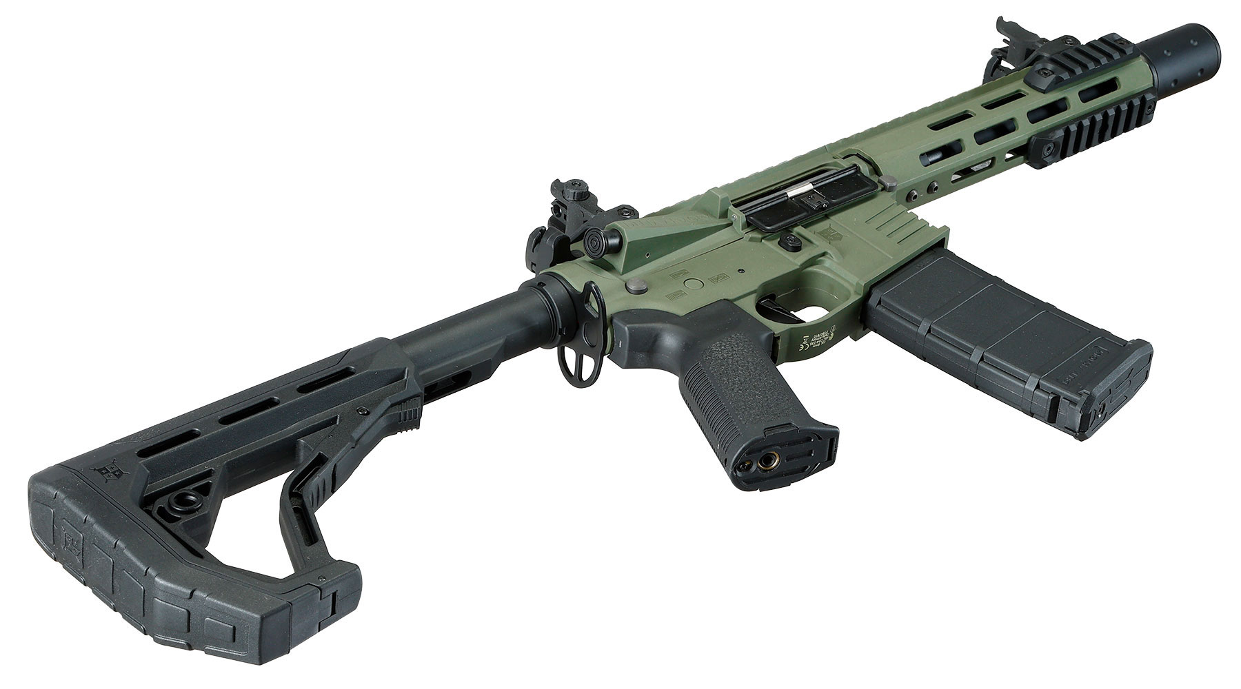 Delta Armory M4 AR15 Charlie M-LOK SilentOps 8 Zoll Eagle ETU Mosfet S-AEG 6mm BB oliv Bild 6